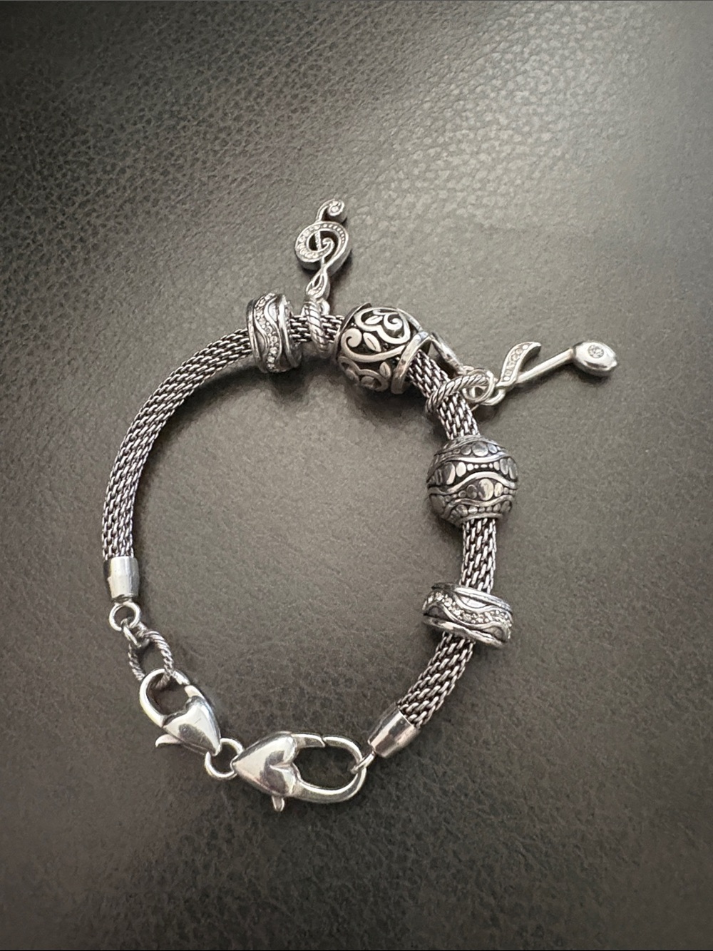 Silver Charm Bracelet - Elegant Silver Tones - Brighton - Picture 4 of 8